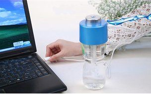 DICOCO Mini Blue Portable Water Bottle Steam USB Bedrooms Living Rooms Office and Car Travel Humidifier N9