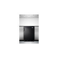 Summit CT66BBIADA: ADA compliant refrigerator-freezer in black for built-in use, with cycle defrost and de