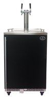 Beer Meister dual tower with black door kegerator- Premium Series
