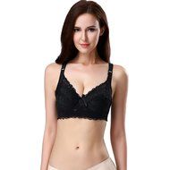 PHOTNO Women Push Up Deep V Ultrathin Underwire Padded Lace Brassiere Bra Big Size N5