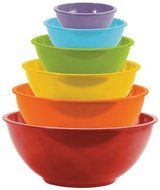 Danesco Set of 6 Stackable Mixing Bowls - Assorted Colors