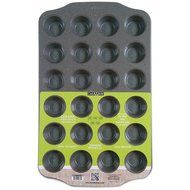 CasaWare Mini Muffin Pan 24 Cup Ceramic Coated Non-Stick (Silver Granite)