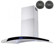 AKDY AWRKN330 30" Wall Mount Range Hood with 760 CFM 65 dB Centrifugal Motor Innovative Touch 2W LED Lighting...
