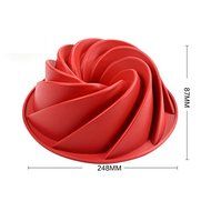 Generic Hallowmas Pumpkin Silicone Cake Pan Color Red - Spiral N2