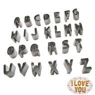 YeMarket A to Z 26 Letters Biscuit Mold Cookie Cutter - Letters A Through Z Mini Cookie Cutter Set