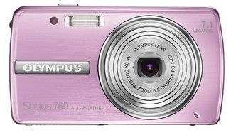 Olympus Stylus 760 7.1MP Digital Camera with Dual Image Stabilized 3x Optical Zoom (Pink) N9