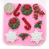 Wholeport Snow Flower Mold Christmas mold Fondant Mold Candy Mold Cake Decorating Mold