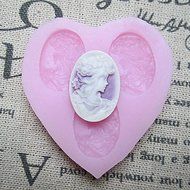 Sher Three Holes Figure Heart Shaped Fondant Molds Sugar Craft Tools Resin flowers Mould Molds For Cakes