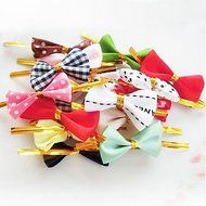 Y&amp;XL&amp;H 50pcs/set Baking Bread Bag Sealing Lovely Bow Knot Cookie Packing Bags Wire Lollipop Cake Packing (Random...