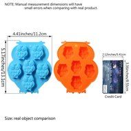 Candy Making Molds, 2PCS YYP [6 Cavity Night Owl Shape Mold] Silicone Candy Molds for Home Baking - Reusable Silicone...