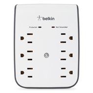Belkin SurgePlus 6-Outlet Wall Mount Surge Protector with Dual USB Charging Ports (2.1 AMP / 10 Watt), BSV602tt N6