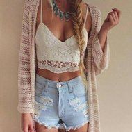Bra Top ，Beautyvan Comfortable Fashion Women Crochet Tank Camisole Lace Vest Blouse Bralette Bra Top (L, White)