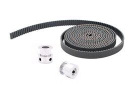 XMJ 2 x Aluminum GT2 16T Pulley and 2M Belt for RepRap 3D printer Prusa i3