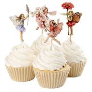 24pcs Pretty Fairy Cupcake Toppers for Cake Decorations Baby Girls Children Kids Toddlers Teens Birthday Supplies... N3