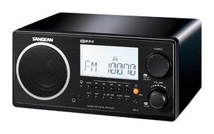 Sangean All in One AM/FM Alarm Clock Radio with Large Easy to Read Backlit LCD Display (Black)
