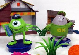 MONSTERS UNIVERSITY 12 Piece Birthday Cake Topper Set Featuring Monsters University Figures and Themed Decorative... N2