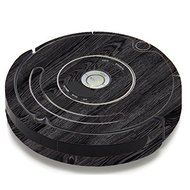 Skin Decal Vinyl Wrap For IRobot Roomba 650 655 Vacuum / Black Wood