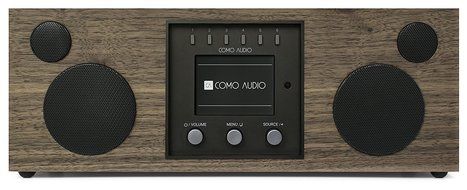 Como Audio Duetto Wireless Music System, Walnut/Black N2