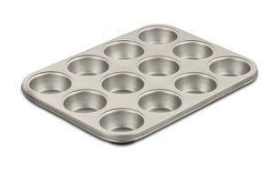 New Cuisinart AMB-12MPCH Non-Stick 12 Cup Muffin Pan-Champagne
