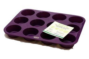 Premium 24 Cup Mini Muffin Pan (Deep Plum) Non Stick Bakeware with BONUS RECIPE E-BOOKLET- 100% Silicone Baking... N3