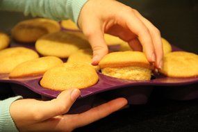 Premium 24 Cup Mini Muffin Pan (Deep Plum) Non Stick Bakeware with BONUS RECIPE E-BOOKLET- 100% Silicone Baking... N4