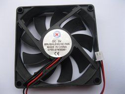 2 pcs Brushless DC Cooling Fan 5V 8015S 9 Blades 2 wire 80x80x15mm Sleeve-bearing Skywalking N4