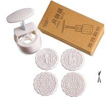 Father.son China&#039;s Mid-Autumn Festival Moon cake mold DIY tools set (Flower of 6 50g) N2