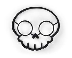 Silicone Skull Shaped Egg Fried Mould Funny Side up Frying Pancake Mold Breakfast N3