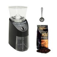 Capresso Jura Infinity 560.01 Conical Burr Coffee Grinder Black + Capresso Grand Aroma Whole Bean Coffee (8.8oz...