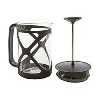 Tempered Glass 6-Cup Red French Press Coffee Maker, 30 Fluid Ounces by Pride Of India