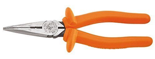 Klein Tools D203-8N-INS Insulated Heavy Duty Long-Nose Side Cutting Pliers by Klein Tools