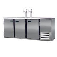 Stainless Steel, Four Beer Dispenser, 4 Kegs, 26 Cubic Feet