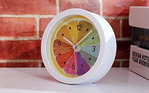 Creative Design Fruit Lemon Quartz Running Vintage Alarm Clock N2