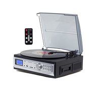 TechPlay ODC17 WD, 3-Speed Turntable &amp; Cassett player W/SD USB, MP3 Encoding System and AM/FM Stereo Radio &amp; built-in...