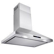 AKDY&reg; 36" Stainless Steel Wall Mount Cooking Fan Vent Touch Control Display Range Hood Noise Reduce Design