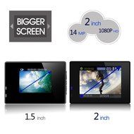 MAOZUA 1080P WiFi Action Camera 12MP 170 Degree Helmet Sports Camera Waterproof With 2 Batteries and 1 Battery... N6