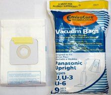 18 Panasonic Types U, U-3, U-6 Vacuum Bags Microfiltration with Closure