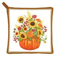 Alice's Cottage AC21452 Pumpkin Bouquet Pot Holder