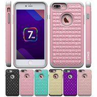 iPhone 7 Plus Case, [5.5 Inch] by HLCT, Soft Interior Silicone Bumper &amp; Hard Shell Solid PC Back, Shock-Absorption... N28