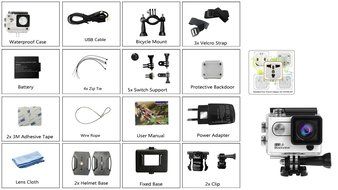 Blackview Wi-Fi 2K Sports Action Camera- Sony Sensor, 2K 30FPS, 1080p 60FPS, 170 Degree Lens, 16MP, 2 Inch LCD... N8