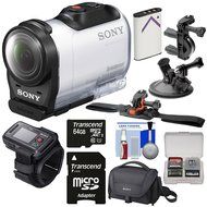 Sony Action Cam HDR-AZ1 Mini HD Video Camera Camcorder &amp; Live View Remote with 64GB Card + Battery + Suction Cup...