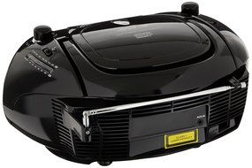 Axess PB2703-RD Portable MP3/CD Boombox with AM/FM Stereo, USB, SD, MMC and AUX Inputs (Red) N6