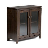 Simpli Home Cosmopolitan Medium Storage Cabinet, Coffee Brown N4