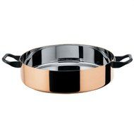 Alessi 90102/24 La Cintura Di Orione Low Casserole in 18/10 Stainless Steel and Copper