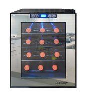 Vinotemp VNTVT-28TSBM 28-Bottle Mirrored Thermoelectric Wine Cooler N6