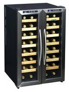 NewAir AW-321ED 32 Bottle Dual Zone Thermoelectric Wine Cooler, Stainless Steel &amp; Black N7