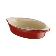 Denby Oven to Table 10-Inch Oval Casserole, 1.6-Liter, Red