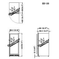 KingsBottle PRO Series 25 Bottle Single Zone Wine Cooler, Black N25