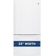 GE White Bottom Freezer Refrigerator