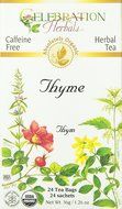Celebration Herbals Organic Thyme Tea Caffeine Free -- 24 Herbal Tea Bags